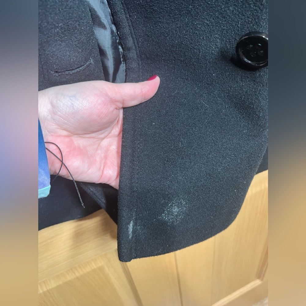 2009 DKNY Black Button Up Wool Peacoat Jacket Ladies Size 6 - EUC - Picture 11 of 13